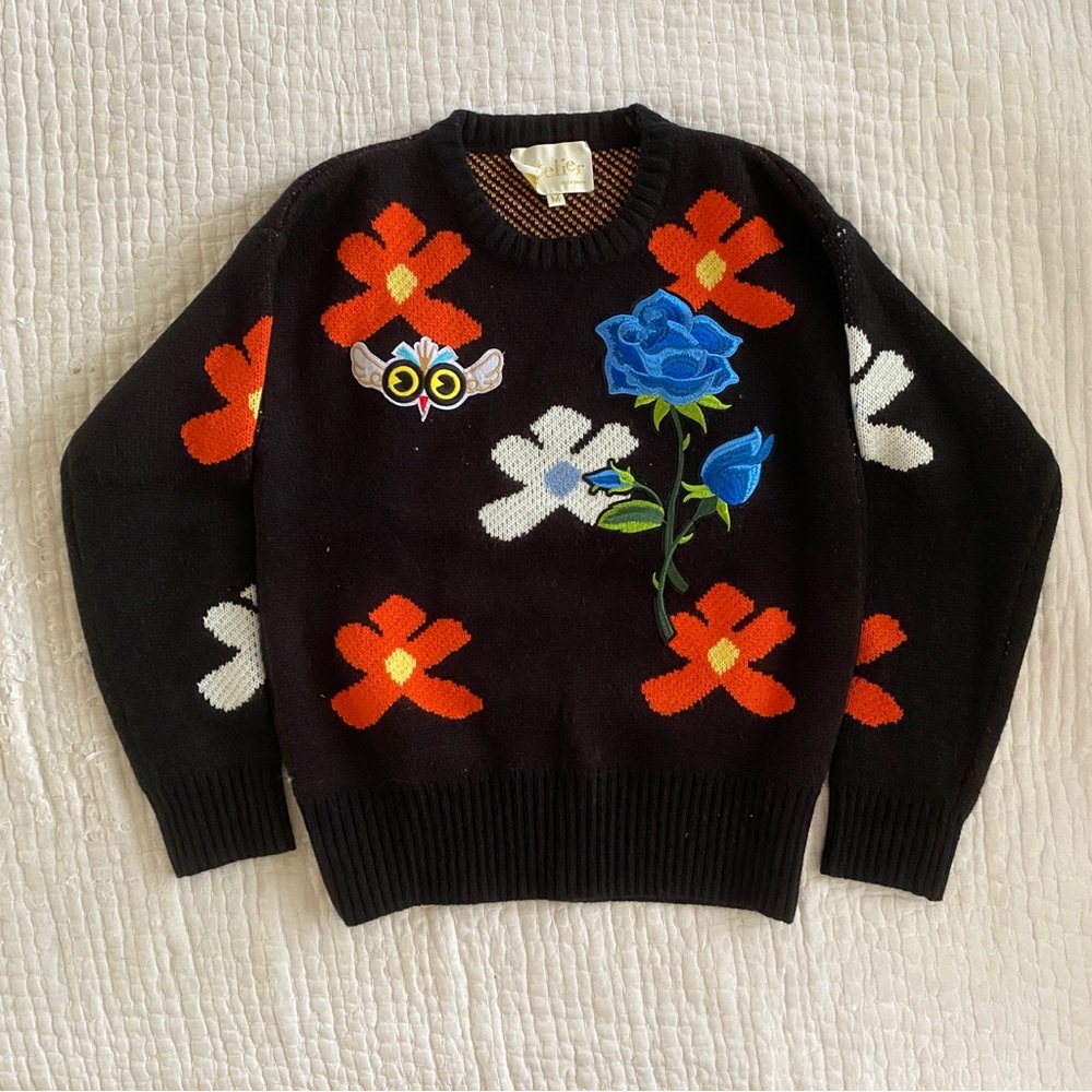 Wool Crewneck Grandma Sweater